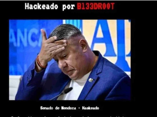Ciberataque en una provincia: hackearon la página del Senado y pusieron un foto de Chiqui Tapia