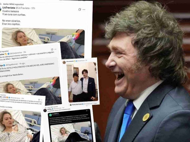 “No eran sicarios. Eran los copitos”, Milei replicó mensajes en redes que ponen en duda el atentado a la expareja de Fernando Cerimedo