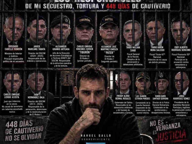 Nahuel Gallo les puso nombre y apellido a los responsables de su secuestro en Venezuela: “Yo era el preso de Diosdado”
