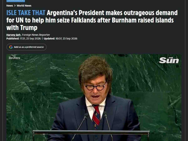 “Exigencia escandalosa”: así reflejaron los medios británicos el discurso de Milei en la ONU con el reclamo por Malvinas