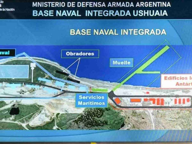 El Gobierno autorizó la licitación  para construir el muelle de la base militar en Ushuaia