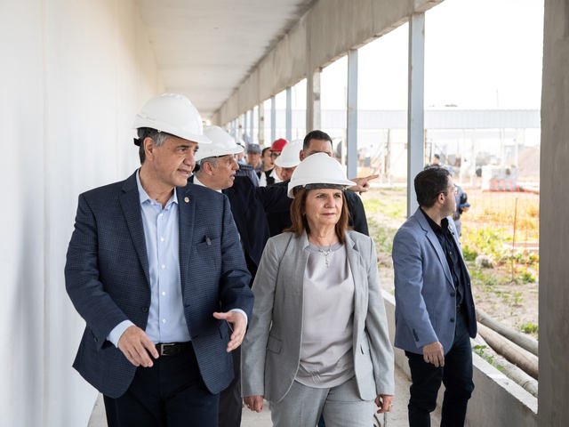 Acercamiento entre Patricia Bullrich y Jorge Macri: en campaña, recorrieron las obras de la cárcel de Marcos Paz