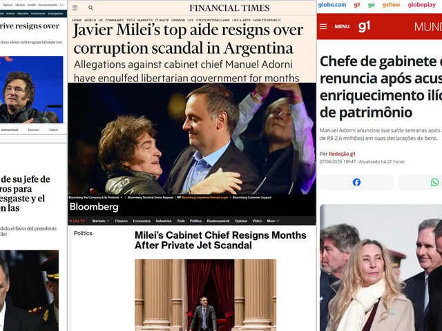 El impacto internacional del caso Adorni: hasta los medios más afines a Milei advierten por el costo político para el Presidente