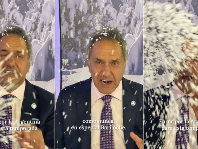 Nieve de telgopor y mensaje a las familias brasileras: el video de Daniel Scioli para anunciar la temporada de invierno 2026 que se volvió viral