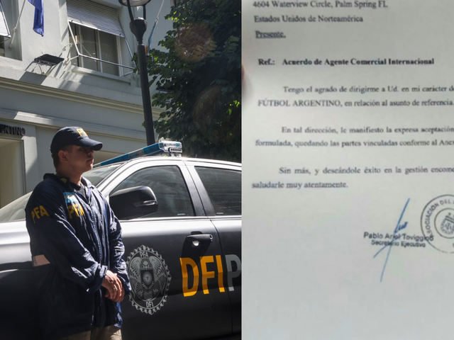 Allanamientos en la AFA: encontraron el contrato con la empresa vinculada a Faroni, que se quedaba con un 30% de comisión