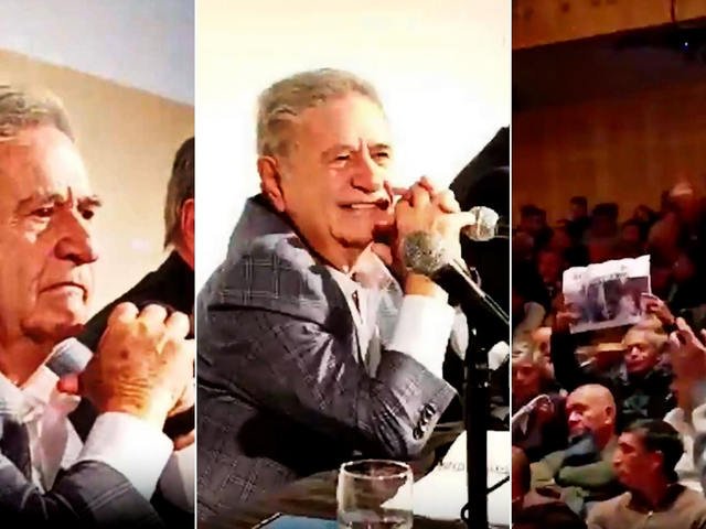 Duhalde reapareció en Lanús para la presentación de un libro sobre su gestión como gobernador, pero sufrió un mal momento