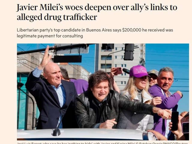 El escándalo Espert que golpea a la gestión Milei llegó a uno de los diarios económicos más prestigiosos del mundo