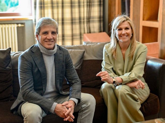 Luis Caputo se reunió con Máxima Zorreguieta, de visita a en la Argentina para participar del Foro Llao Llao