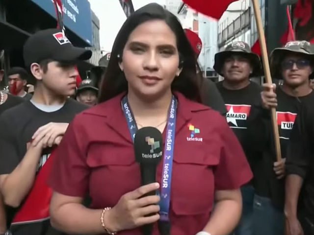 El periodismo militante de Telesur, contra “la agresión imperialista” en Venezuela