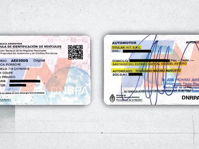 Revelan que dos Porsche de lujo hallados en la mansión de Pilar tenían cédulas azules a nombre de un hijo y la esposa de Pablo Toviggino