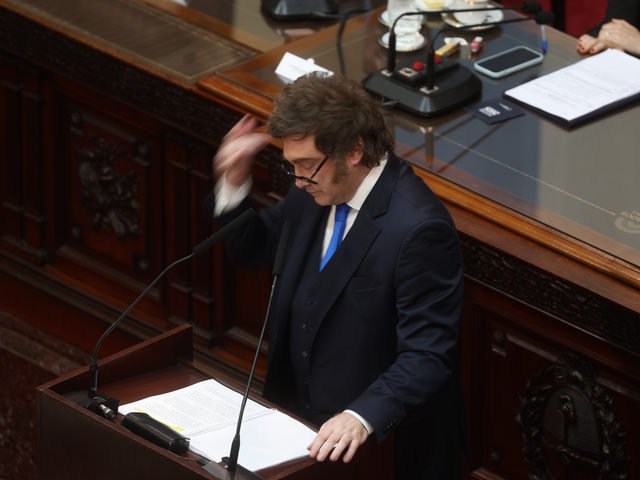 Tras la liberación de Nahuel Gallo, Milei no habló del gendarme argentino en su discurso ante el Congreso