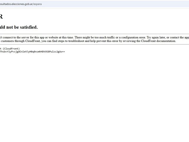“Error 403”: la página de los resultados de las elecciones 2025 estuvo caída casi media hora