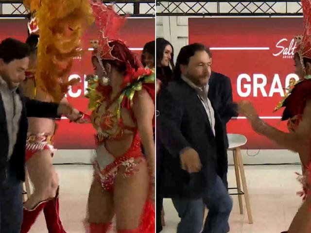Puro samba: el insólito baile del gobernador Gustavo Sáenz tras anunciar nuevos vuelos entre Salta y Río de Janeiro